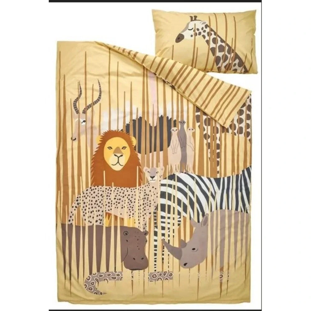 IKEA Sandlöpare Twin‎ Duvet Set & Sandgräsmal Insert Comforter Bundle Kit New